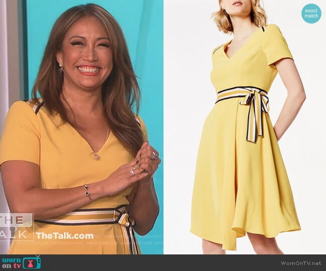 Belted Midi Dress by Karen Millen worn by Carrie Inaba on The Talk