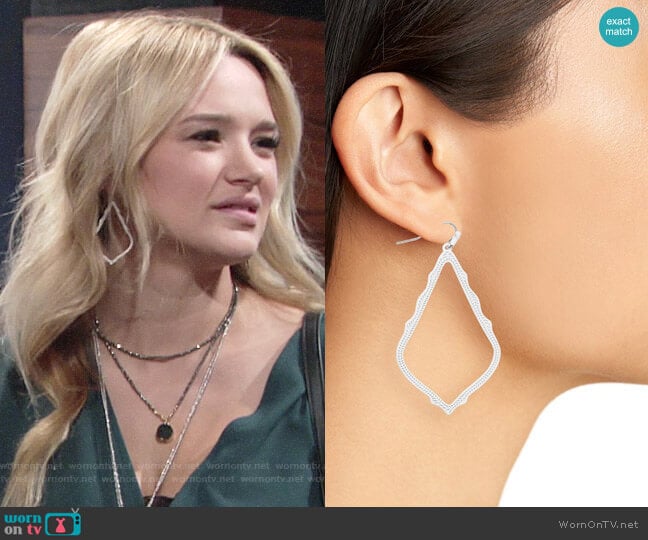Kendra Scott Sophee Earrings worn by Summer Newman (Hunter King) on The Young & the Restless