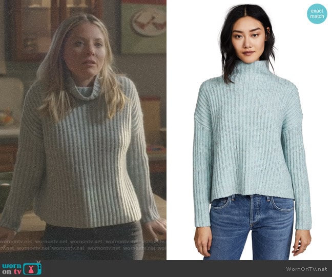 Ribbed Turtleneck Pullover by La Vie Rebecca Taylor worn by Jessie Caine (Kaitlin Doubleday) on Nashville