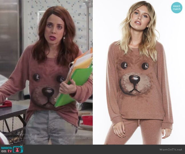 Brenna Teddy Face by Lauren Moshi worn by Jo (Alanna Ubach) on Girlfriends Guide to Divorce