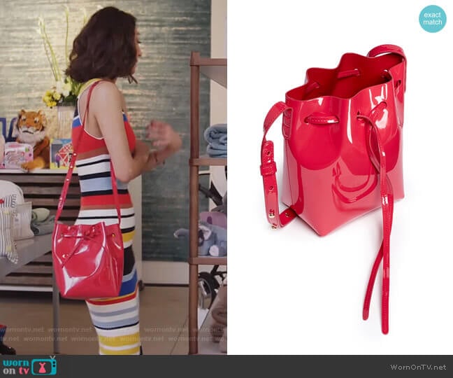 Mini Mini Leather Bucket Bag by Mansur Gavriel worn by Delia (Necar Zadegan) on Girlfriends Guide to Divorce