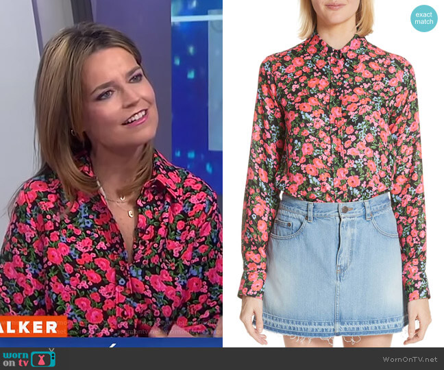 Floral Print Shirt by Marc Jacobs worn by Savannah Guthrie  on Today