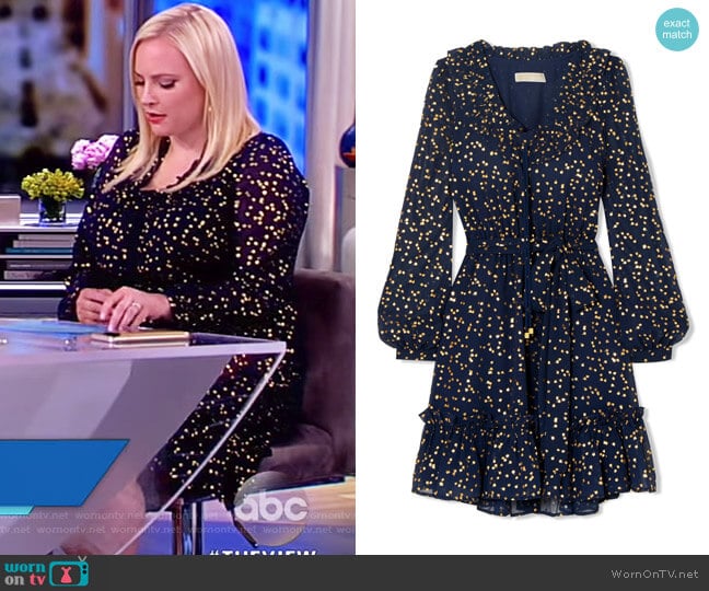 Printed Flared Loose Dress by Michael Michael Kors worn by Meghan McCain on The View