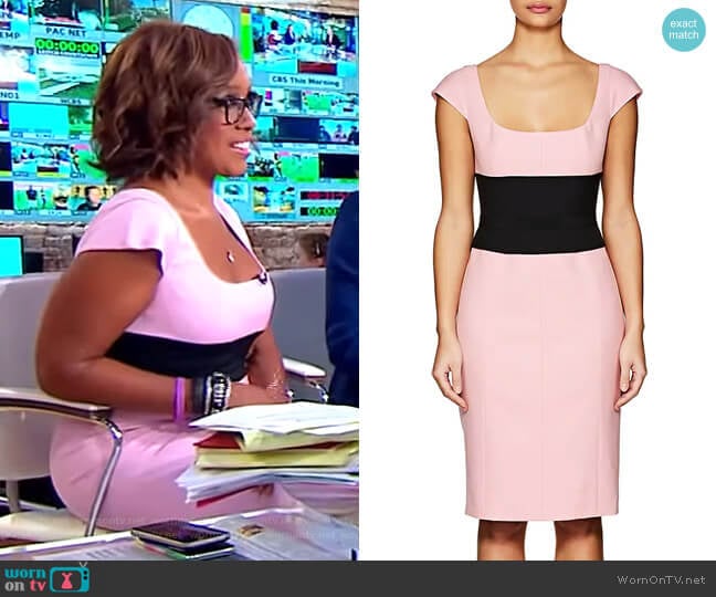 WornOnTV: Gayle’s pink colorblock dress on CBS This Morning | Gayle ...