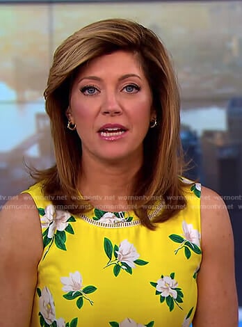 Norah's yellow floral dress on CBS This Morning