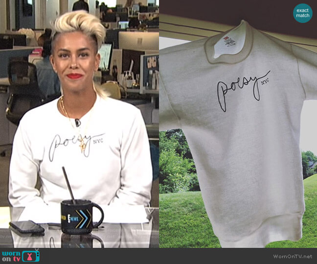 Organic Cotton Sweatshirts by Poesy NYC worn by Sibley Scoles  on E! News
