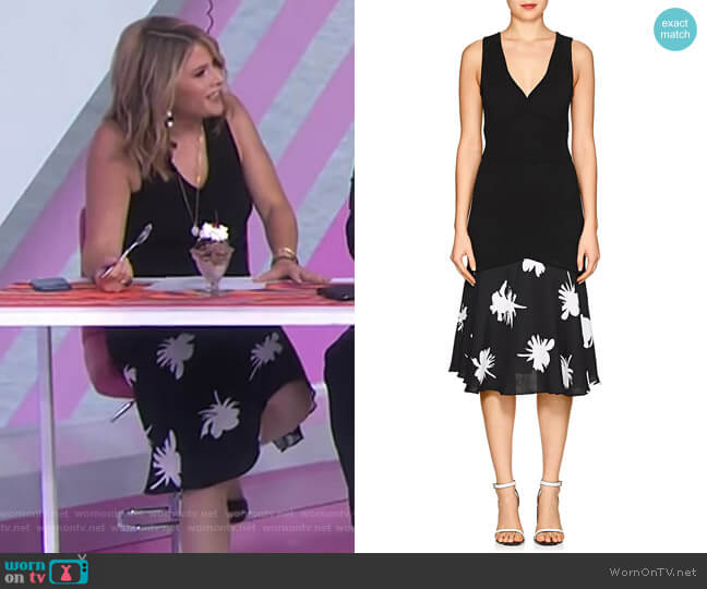 Rib-Knit Drop-Waist Dress by Prabal Gurung worn by Jenna Bush Hager on Today