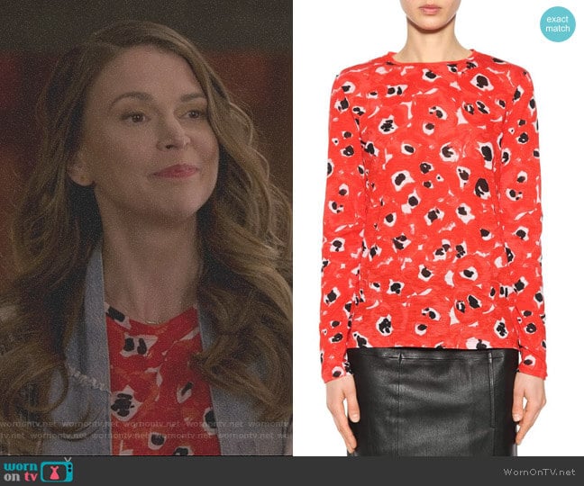 Printed Cotton Top by Proenza Schouler worn by Liza Miller (Sutton Foster) on Younger