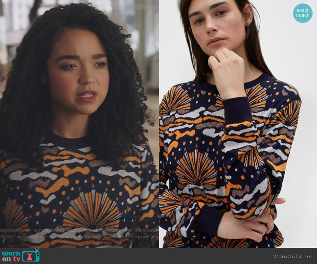 Wells Sweater by Rodebjer worn by Kat Edison (Aisha Dee) on The Bold Type