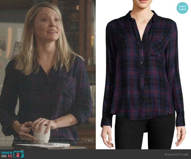 Hunter Shirt in Midnight Merlot Gold by Rails worn by Jessie Caine (Kaitlin Doubleday) on Nashville