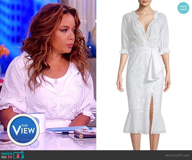 Olivia Midi Dress by Saloni worn by Sunny Hostin on The View