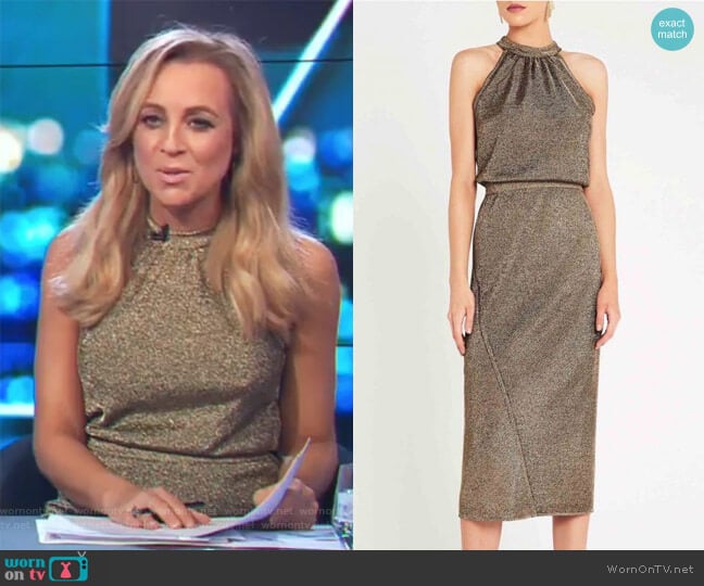 NightBreaker Dress by Sass and Bide worn by Carrie Bickmore on The Project