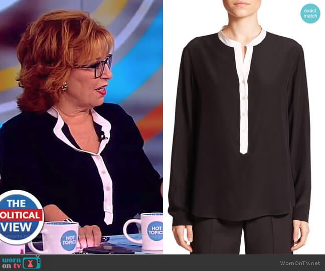 Eva Silk Tuxedo Blouse by Stella McCartney worn by Joy Behar on The View