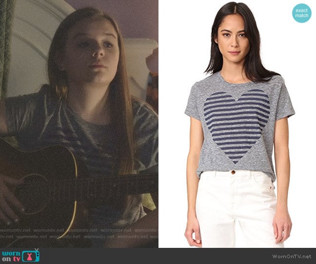 Stripe Heart Tee by Sundry worn by Daphne Conrad (Maisy Stella) on Nashville