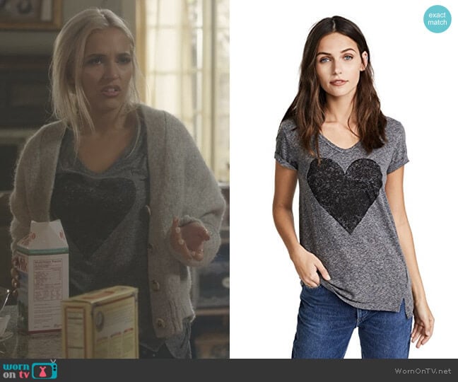 Heart Tee by Sundry worn by Maddie Jaymes (Lennon Stella) on Nashville