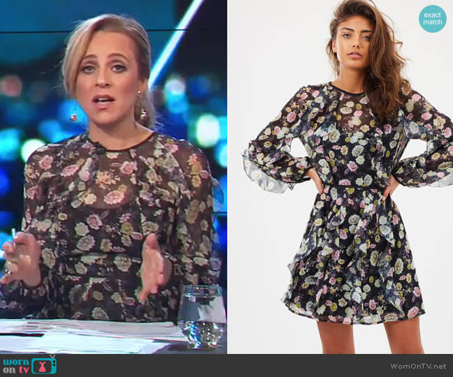 Playful LS Mini Dress by Talulah worn by Carrie Bickmore on The Project