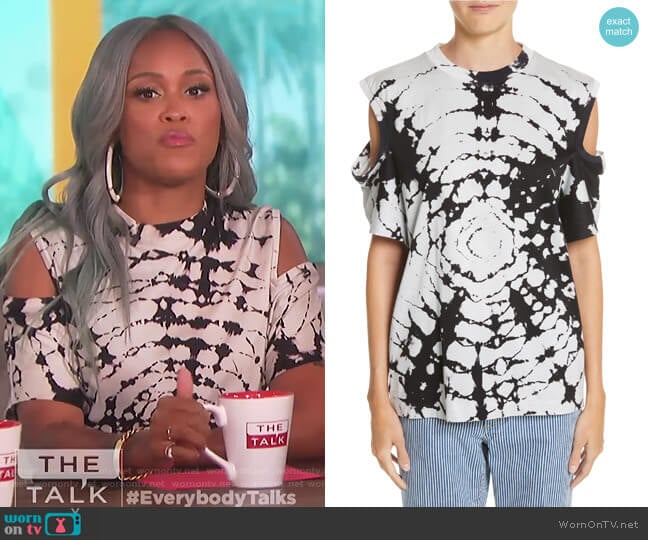 Tie Dye Cold Shoulder Top by Toga worn by Eve on The Talk