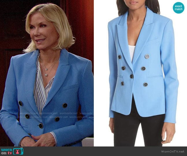 Veronica Beard Colson Blazer worn by Brooke Logan (Katherine Kelly Lang) on The Bold and the Beautiful