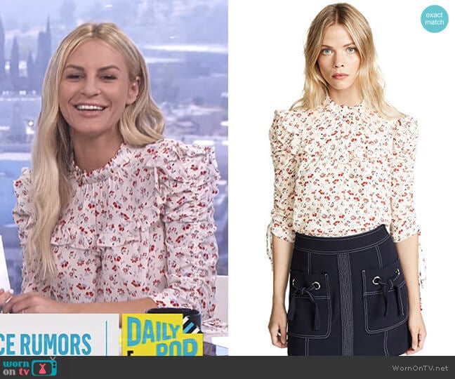 'Howell' Blouse by Veronica Beard worn by Morgan Stewart on E! News