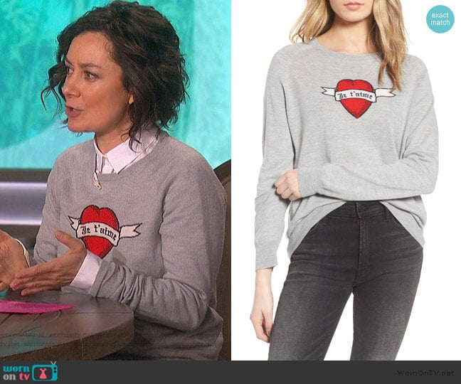 Rime Bis Merino Wool Sweater by Zadig & Voltaire worn by Sara Gilbert on The Talk