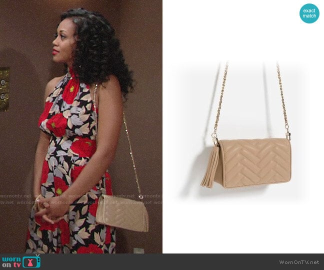 Zara Mini Cross-Body Bag worn by Hilary Curtis (Mishael Morgan) on The Young and the Restless