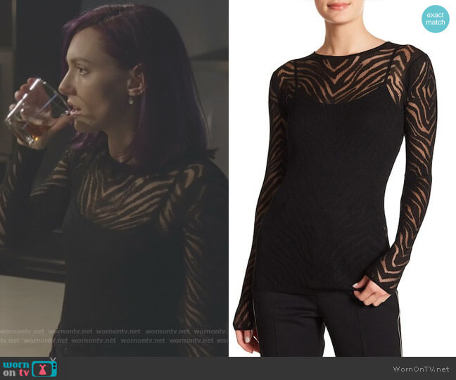 Zebra Knit Pullover by Helmut Lang worn by Alannah (Rainee Blake) on Nashville