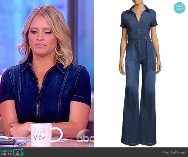 WornOnTV: Sara’s blue denim jumpsuit on The View | Sara Haines ...