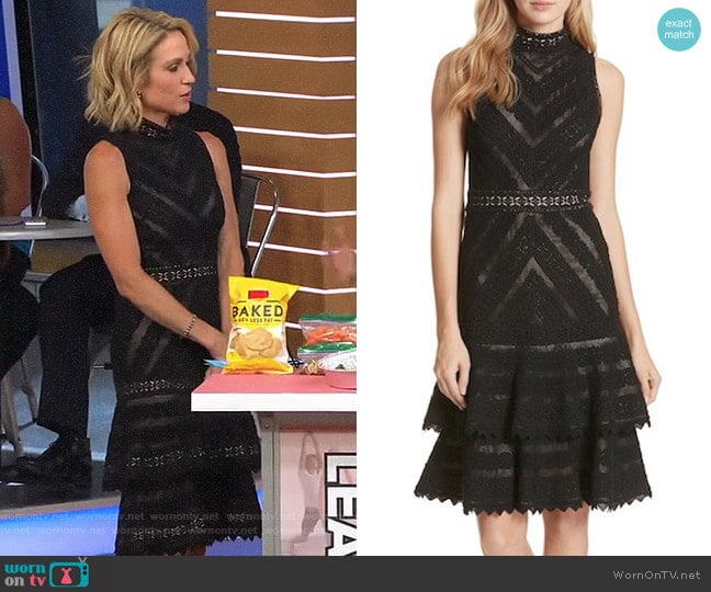 'Azita' Dress by Alice + Olivia worn by Amy Robach on Good Morning America