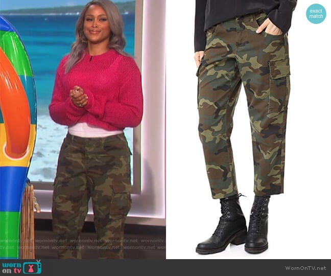 Johnsie Cargo Pants by Alice + Olivia worn by Eve on The Talk