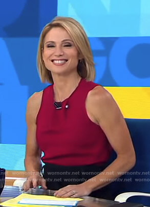 Amy’s red barbell top on Good Morning America