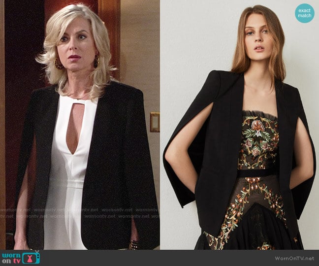 Bcbgmaxazria Upas Cape worn by Ashley Abbott (Eileen Davidson) on The Young and the Restless