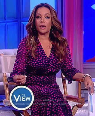 Sunny’s polka dot print dress on The View