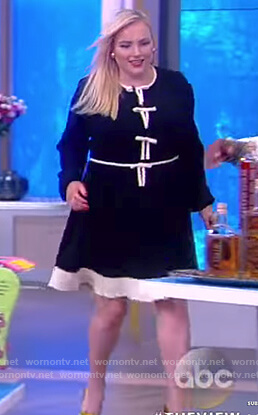 Meghan’s black and white bow embellished dress on The View