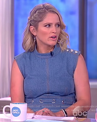 Sara’s chambray grommet dress on The View