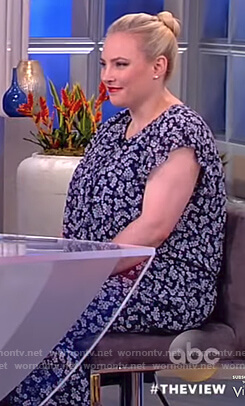 Meghan’s blue floral print jumpsuit on The View