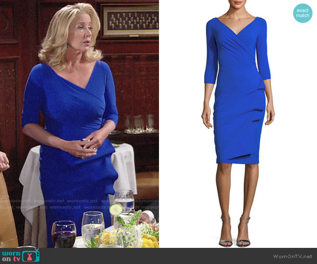 WornOnTV: Nikki’s blue wrap dress on The Young and the Restless ...