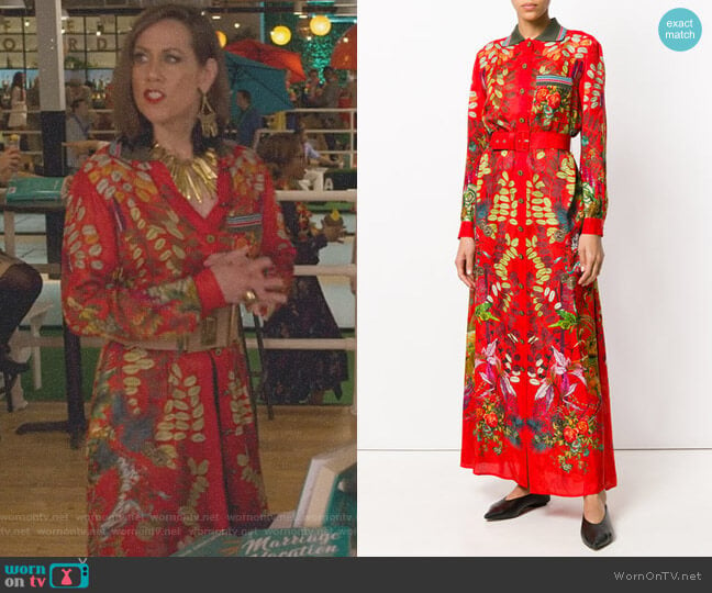 Floral Belted Dress by Etro worn by Diana Trout (Miriam Shor) on Younger