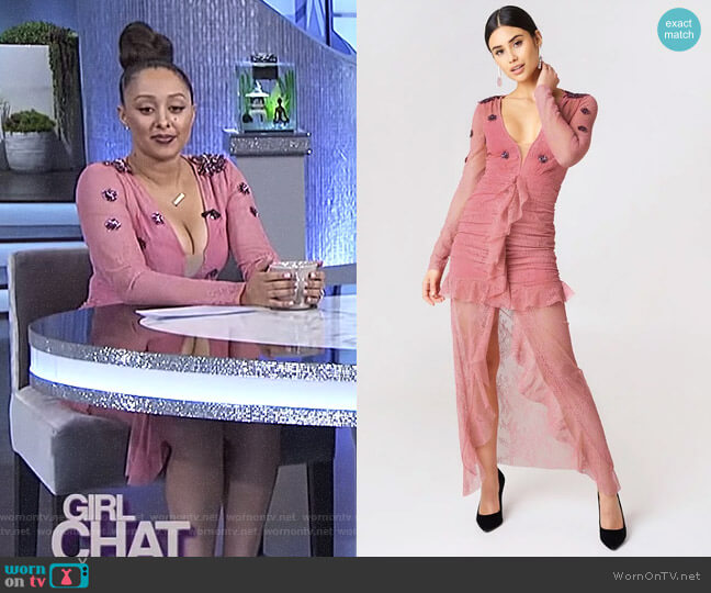 Daisy Lace Midi Dress by For Love & Lemons worn by Tamera Mowry  on The Real