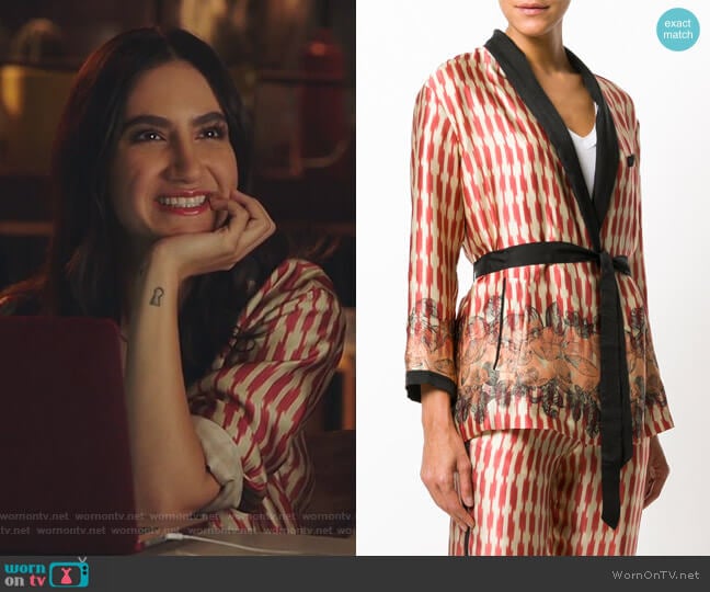 Kimono Blazer by Forte Forte worn by Adena El-Amin (Nikohl Boosheri) on The Bold Type