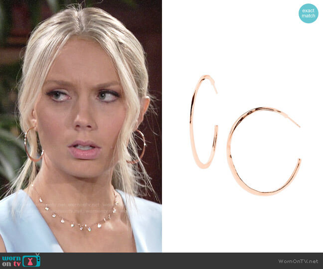 Gorjana Arc Hoop Earrings worn by Abby Newman (Melissa Ordway) on The Young and the Restless