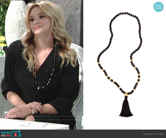 Gorjana Hannah Necklace worn by Summer Newman (Hunter King) on The Young and the Restless