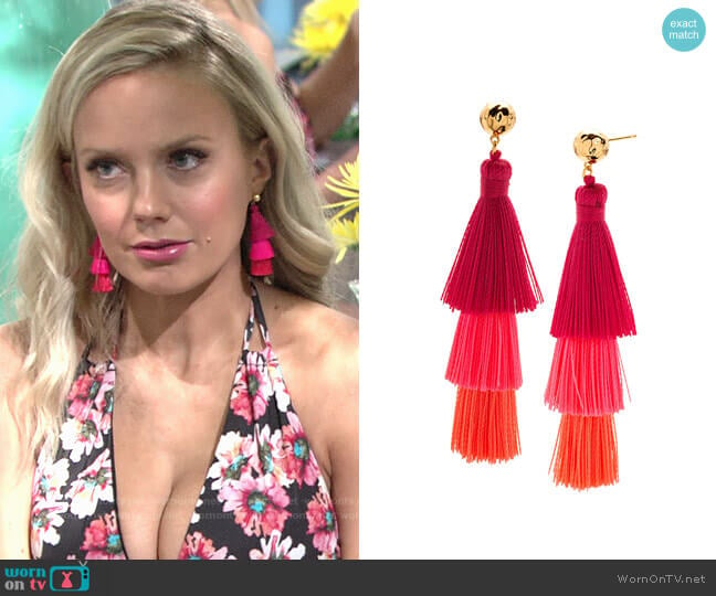 Gorjana Havana Tassel Earrings worn by Abby Newman (Melissa Ordway) on The Young and the Restless