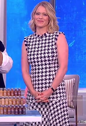 Sara's wool houndstooth dress on The View