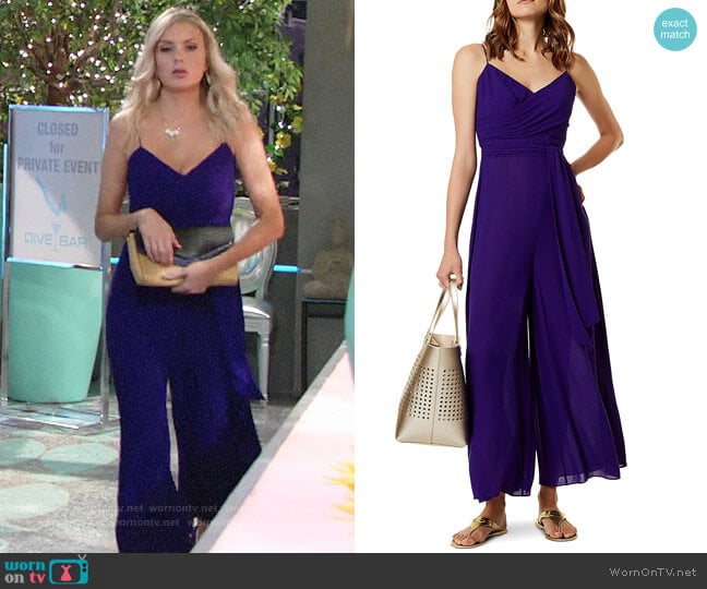 karen millen purple jumpsuit