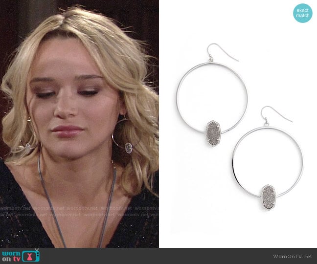Kendra Scott Elora Earrings worn by Summer Newman (Hunter King) on The Young & the Restless