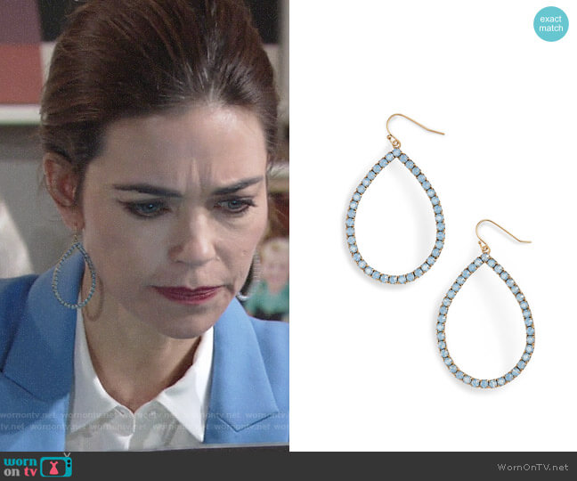 Loren Hope Emilia Earrings worn by Victoria Newman (Amelia Heinle) on The Young and the Restless