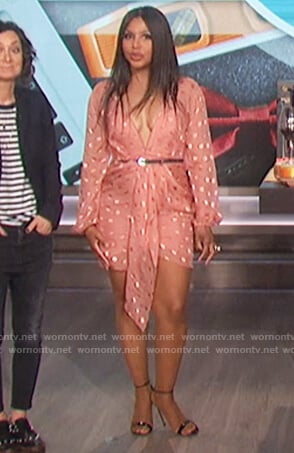 Toni Braxton's polka dot mini dress on The Talk