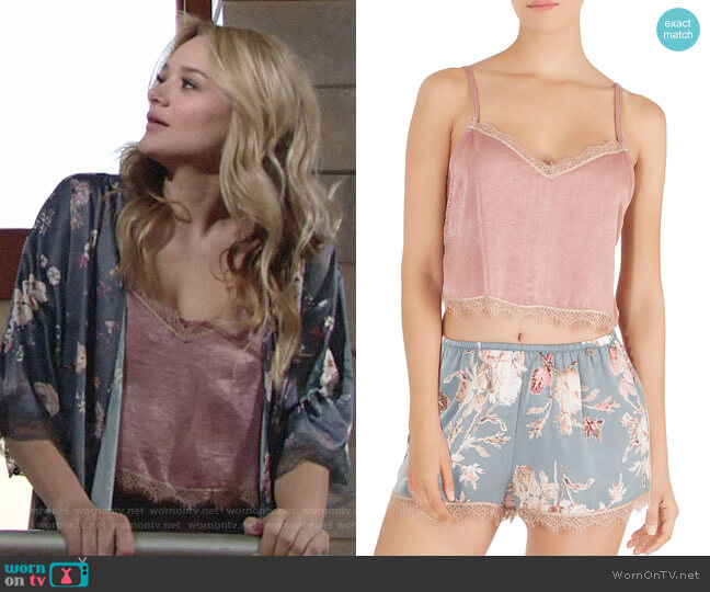 Midnight Bakery Cropped Cami worn by Summer Newman (Hunter King) on The Young & the Restless
