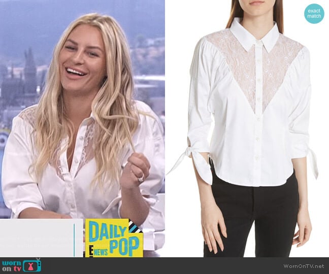 Lace Yoke Shirt by Opening Ceremony worn by Morgan Stewart on E! News