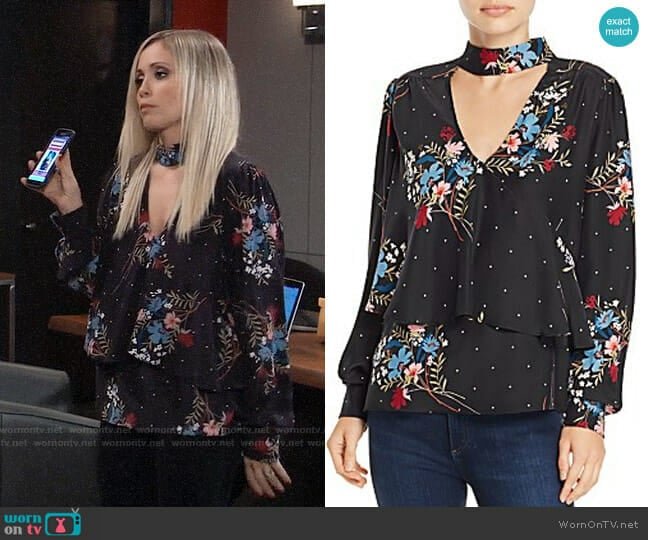 Parker Hamlet Blouse worn by Lulu Spencer Falconeri (Emme Rylan) on General Hospital